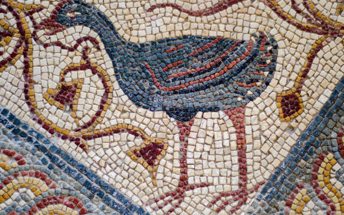 Um dos mosaicos nas ruínas romanas de Conímbriga. Foto: Ricardo Jorge Lopes